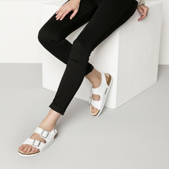 white birkenstocks narrow